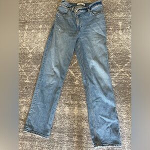 Abercrombie & Fitch Cross Waist Straight Jeans Medium Wash SIZE 27
